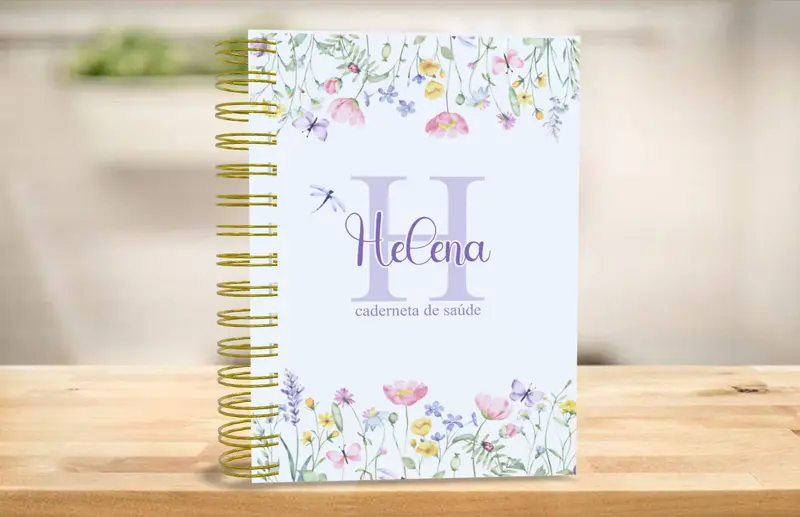 Caderneta de Vacina Floral 01