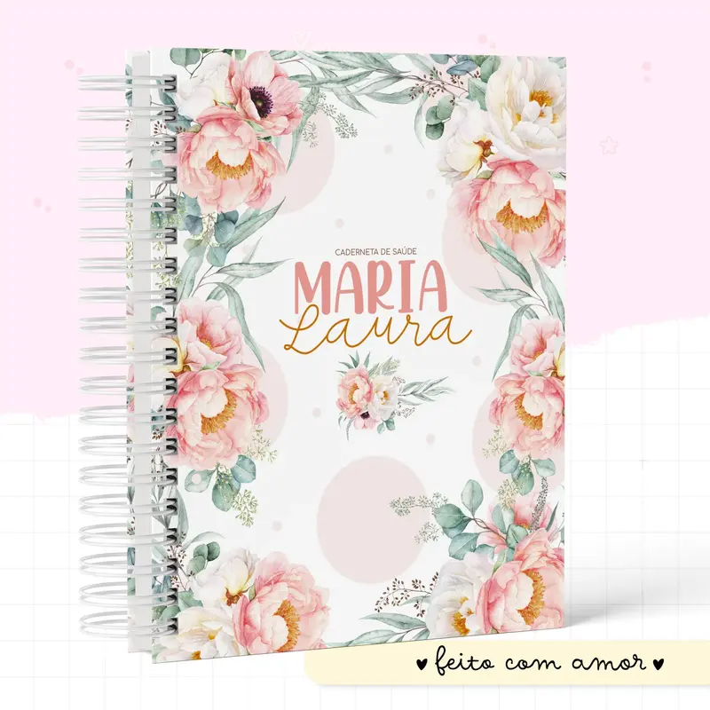 Caderneta de Vacina Floral 3